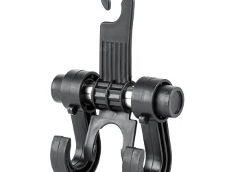 Amio - ΚΡΕΜΑΣΤΡΑ ΠΡΟΣΚΕΦΑΛΟΥ ΚΑΘΙΣΜΑΤΟΣ ΜΕ 2 ΓΑΝΤΖΟΥΣ (ΜΑΥΡΟ/ PP ΠΛΑΣΤΙΚΟ) - 1 ΤΕΜ. (02958/AM)