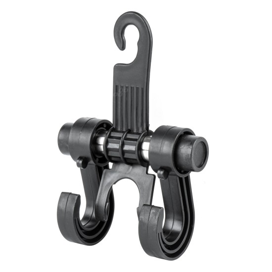 Amio - ΚΡΕΜΑΣΤΡΑ ΠΡΟΣΚΕΦΑΛΟΥ ΚΑΘΙΣΜΑΤΟΣ ΜΕ 2 ΓΑΝΤΖΟΥΣ (ΜΑΥΡΟ/ PP ΠΛΑΣΤΙΚΟ) - 1 ΤΕΜ. (02958/AM)