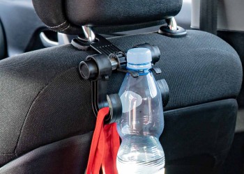 Amio - ΚΡΕΜΑΣΤΡΑ ΠΡΟΣΚΕΦΑΛΟΥ ΚΑΘΙΣΜΑΤΟΣ ΜΕ 2 ΓΑΝΤΖΟΥΣ (ΜΑΥΡΟ/ PP ΠΛΑΣΤΙΚΟ) - 1 ΤΕΜ. (02958/AM)