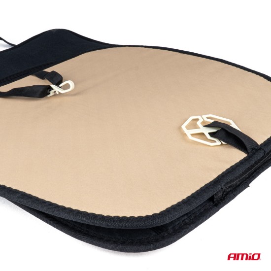 Amio - ΠΛΑΤΟΚΑΘΙΣΜΑ ΜΕ ΜΑΞΙΛΑΡΑΚΙ ΜΕΣΗΣ ΜΑΥΡΟ ΥΦΑΣΜΑ POLYESTER CSM-05 - 1 ΤΕΜ. (02959/AM)