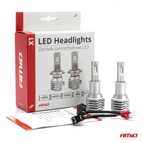 Amio - ΛΑΜΠΕΣ LED H3 10-16V 40W 6.500K 4400lm (ΨΥΚΤΡΑ) X1 - 2ΤΕΜ. (02964/AM)