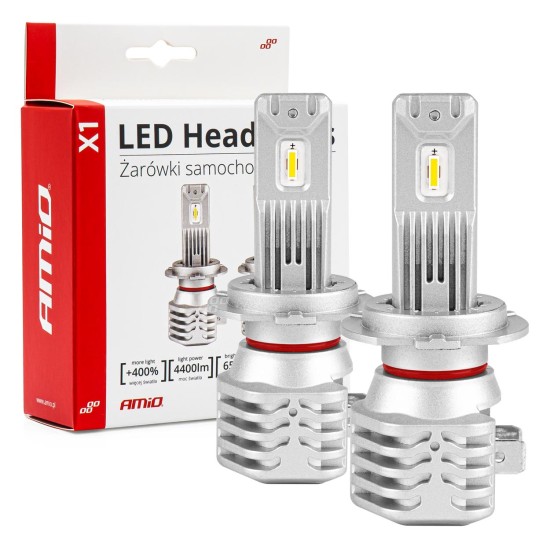 Amio - ΛΑΜΠΕΣ LED H7 10-16V 40W 6.500K 4400lm (ΨΥΚΤΡΑ) X1 - 2ΤΕΜ. (02966/AM)