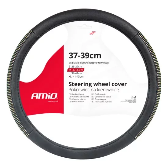 Amio - ΚΑΛΥΜΜΑ ΤΙΜΟΝΙΟΥ 37-39cm SWC-44-M ΜΑΥΡΟ ΜΕ STRASS - 1 ΤΕΜ. (02985/AM)