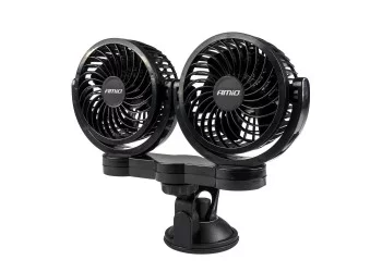 Amio - ΑΝΕΜΙΣΤΗΡΑΣ ΔΙΠΛΟΣ 24V 2χ4''(10,8cm) ΜΕ ΦΙΣ ΑΝΑΠΤΗΡΑ 2 ΤΑΧΥΤΗΤΩΝ ΜΕ ΒΕΝΤΟΥΖΑ PRO SERIES - 1 ΤΕΜ. (03011/AM)