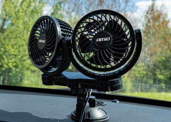 Amio - ΑΝΕΜΙΣΤΗΡΑΣ ΔΙΠΛΟΣ 24V 2χ4''(10,8cm) ΜΕ ΦΙΣ ΑΝΑΠΤΗΡΑ 2 ΤΑΧΥΤΗΤΩΝ ΜΕ ΒΕΝΤΟΥΖΑ PRO SERIES - 1 ΤΕΜ. (03011/AM)