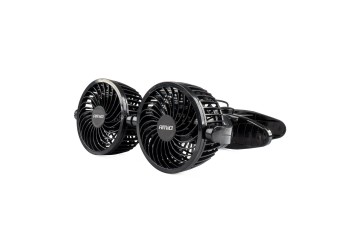 Amio - ΑΝΕΜΙΣΤΗΡΑΣ ΔΙΠΛΟΣ 24V 2χ4''(10,8cm) ΜΕ ΦΙΣ ΑΝΑΠΤΗΡΑ/2 ΤΑΧΥΤΗΤΩΝ/ ΜΕ ΜΑΝΤΑΛΑΚΙ PRO SERIES - 1 ΤΕΜ. (03013/AM)