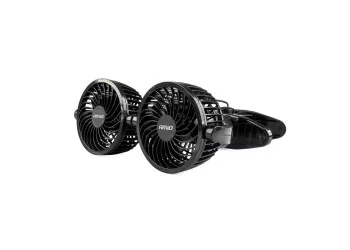 Amio - ΑΝΕΜΙΣΤΗΡΑΣ ΔΙΠΛΟΣ 24V 2χ4''(10,8cm) ΜΕ ΦΙΣ ΑΝΑΠΤΗΡΑ/2 ΤΑΧΥΤΗΤΩΝ/ ΜΕ ΜΑΝΤΑΛΑΚΙ PRO SERIES - 1 ΤΕΜ. (03013/AM)