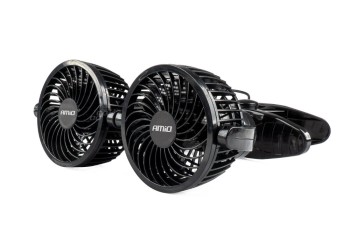 Amio - ΑΝΕΜΙΣΤΗΡΑΣ ΔΙΠΛΟΣ 24V 2χ4''(10,8cm) ΜΕ ΦΙΣ ΑΝΑΠΤΗΡΑ/2 ΤΑΧΥΤΗΤΩΝ/ ΜΕ ΜΑΝΤΑΛΑΚΙ PRO SERIES - 1 ΤΕΜ. (03013/AM)