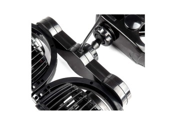 Amio - ΑΝΕΜΙΣΤΗΡΑΣ ΔΙΠΛΟΣ 24V 2χ4''(10,8cm) ΜΕ ΦΙΣ ΑΝΑΠΤΗΡΑ/2 ΤΑΧΥΤΗΤΩΝ/ ΜΕ ΜΑΝΤΑΛΑΚΙ PRO SERIES - 1 ΤΕΜ. (03013/AM)