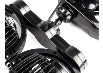 Amio - ΑΝΕΜΙΣΤΗΡΑΣ ΔΙΠΛΟΣ 24V 2χ4''(10,8cm) ΜΕ ΦΙΣ ΑΝΑΠΤΗΡΑ/2 ΤΑΧΥΤΗΤΩΝ/ ΜΕ ΜΑΝΤΑΛΑΚΙ PRO SERIES - 1 ΤΕΜ. (03013/AM)