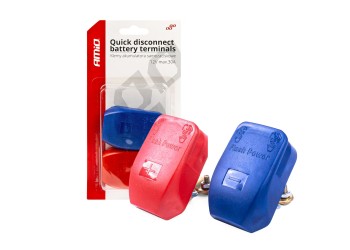 Amio - ΠΟΛΟΙ ΜΠΑΤΑΡΙΑΣ 12/24V ΤΑΧΕΙΑΣ ΑΠΟΣΥΝΔΕΣΗΣ ΜΠΛΕ/ΚΟΚΚΙΝΟ - 2 TEM. (03020/AM)