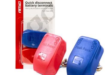 Amio - ΠΟΛΟΙ ΜΠΑΤΑΡΙΑΣ 12/24V ΤΑΧΕΙΑΣ ΑΠΟΣΥΝΔΕΣΗΣ ΜΠΛΕ/ΚΟΚΚΙΝΟ - 2 TEM. (03020/AM)