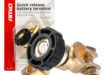 Amio - ΠΟΛΟΣ ΑΣΦΑΛΕΙΑΣ ΜΠΑΤΑΡΙΑΣ QUICK REALEASE ΤΑΧΕΙΑΣ ΑΠΟΔΕΣΜΕΥΣΗΣ (ΑΚΡΟΔΕΚΤΗΣ) max300A​ - 1 TEM. (03021/AM)