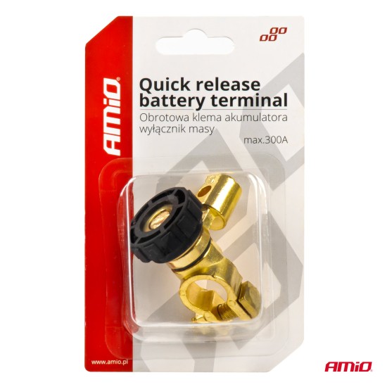 Amio - ΠΟΛΟΣ ΑΣΦΑΛΕΙΑΣ ΜΠΑΤΑΡΙΑΣ QUICK REALEASE ΤΑΧΕΙΑΣ ΑΠΟΔΕΣΜΕΥΣΗΣ (ΑΚΡΟΔΕΚΤΗΣ) max300A​ - 1 TEM. (03021/AM)