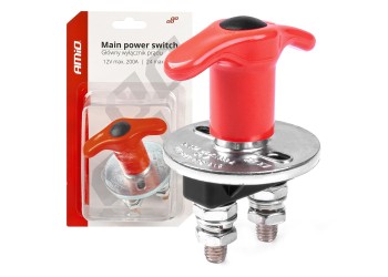 Amio - ΚΕΝΤΡΙΚΟΣ ΔΙΑΚΟΠΤΗΣ ΜΠΑΤΑΡΙΑΣ ΓΕΝΙΚΟΥ ΡΕΥΑΜΤΟΣ 12/24V 200A (KILLER SWITCH) - 1 ΤΕΜ. (03024/AM)