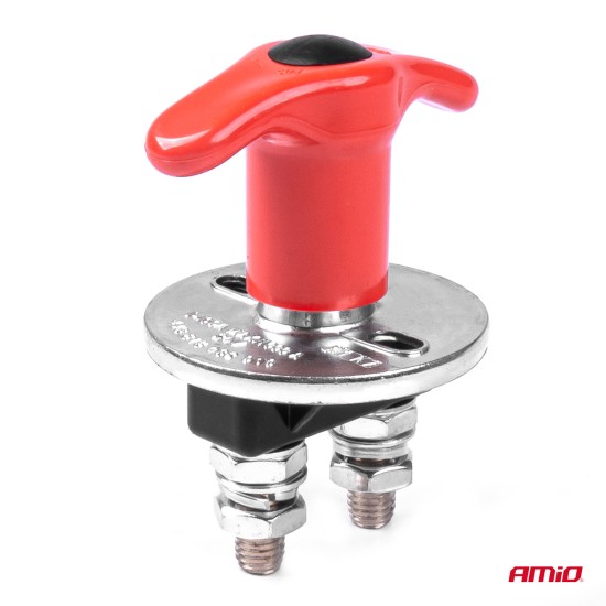 Amio - ΚΕΝΤΡΙΚΟΣ ΔΙΑΚΟΠΤΗΣ ΜΠΑΤΑΡΙΑΣ ΓΕΝΙΚΟΥ ΡΕΥΑΜΤΟΣ 12/24V 200A (KILLER SWITCH) - 1 ΤΕΜ. (03024/AM)