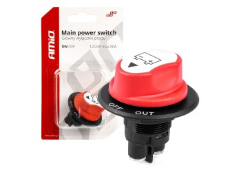 Amio - ΔΙΑΚΟΠΤΗΣ POWER-OFF ΜΠΑΤΑΡΙΑΣ ΓΕΝΙΚΟΥ ΡΕΥΜΑΤΟΣ 12-32V 50A 29mm 3 ΛΕΙΤΟΥΡΓΙΩΝ - 1 ΤΕΜ. (03025/AM)