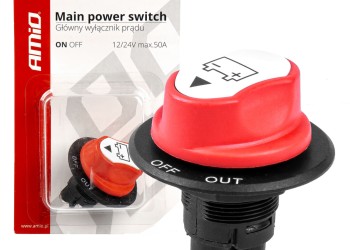Amio - ΔΙΑΚΟΠΤΗΣ POWER-OFF ΜΠΑΤΑΡΙΑΣ ΓΕΝΙΚΟΥ ΡΕΥΜΑΤΟΣ 12-32V 50A 29mm 3 ΛΕΙΤΟΥΡΓΙΩΝ - 1 ΤΕΜ. (03025/AM)