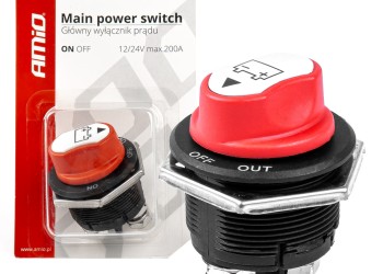 Amio - ΔΙΑΚΟΠΤΗΣ POWER-OFF ΓΕΝΙΚΟΥ ΡΕΥΜΑΤΟΣ ΜΠΑΤΑΡΙΑΣ 12>32V max200A preak1000A 3 ΛΕΙΤΟΥΡΓΙΩΝ - 1 ΤΕΜ. (03027/AM)