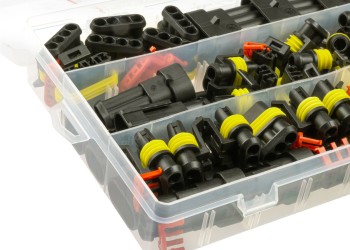 Amio - ΦΙΣ & ΒΥΣΜΑΤΑ ΚΑΛΩΔΙΩΝ 6 ΤΥΠΩΝ 12/24V ΑΡΣΕΝΙΚΑ ΚΑΙ ΘΗΛΥΚΑ ΣΕΤ - 352 ΤΕΜ. (03035/AM)