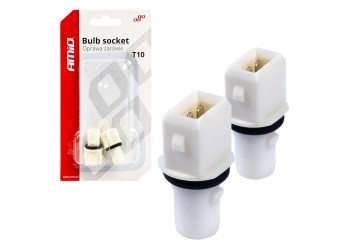 Amio - ΦΙΣΑ/ΠΡΙΖΑ 12/24V 2 ΕΠΑΦΩΝ ΓΙΑ ΛΑΜΠΕΣ T10 /W5W/ W3W /W16W ΧΩΡΙΣ ΚΑΛΩΔΙΟ - 2 ΤΕΜ. (03047/AM)