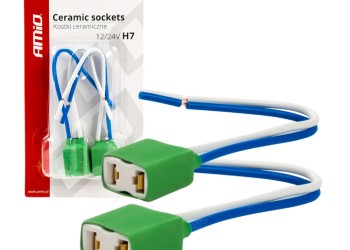 Amio - ΦΙΣΕΣ ΚΕΡΑΜΙΚΕΣ ΓΙΑ H7 ΛΑΜΠΕΣ ΑΛΟΓΟΝΟΥ ΜΕ ΚΑΛΩΔΙΟ - 2 TEM. (03054/AM)