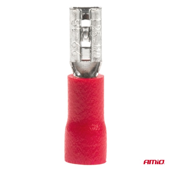 Amio - ΦΙΣΑΚΙΑ ΘΗΛΥΚΑ ΚΟΚΚΙΝΑ FDD1 1,25-110 /10A/ 3,8mm ΑΜΟ - 10 ΤΕΜ. (03060/AM)