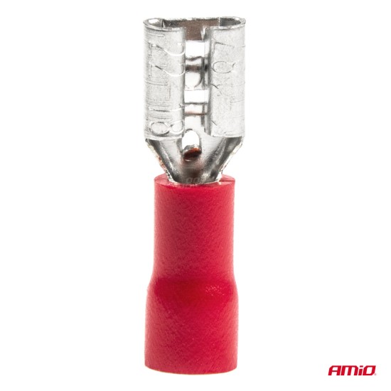 Amio - ΦΙΣΑΚΙΑ ΘΗΛΥΚΑ ΚΟΚΚΙΝΑ FDD1 1,25-187 /10A/ 5,6mm ΑΜΟ - 10 ΤΕΜ. (03061/AM)