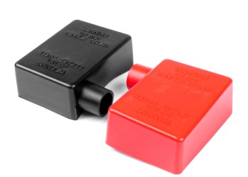 Amio - ΠΡΟΣΤΑΤΕΥΤΙΚΑ ΚΑΛΥΜΜΑΤΑ ΠΟΛΩΝ ΜΠΑΤΑΡΙΑΣ (ΑΚΡΟΔΕΚΤΩΝ) ΚΟΚΚΙΝΟ/ΜΑΥΡΟ - 2 ΤΕΜ. (03080/AM)