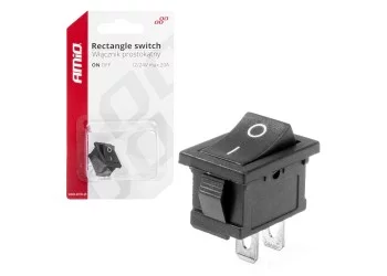 Amio - ΔΙΑΚΟΠΤΗΣ ON/OFF 3 ΕΠΑΦΩΝ 12V 20A 12mm x 19mm ΜΑΥΡΟΣ - 1 ΤΕΜ. (03082/AM)