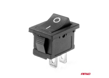 Amio - ΔΙΑΚΟΠΤΗΣ ON/OFF 3 ΕΠΑΦΩΝ 12V 20A 12mm x 19mm ΜΑΥΡΟΣ - 1 ΤΕΜ. (03082/AM)