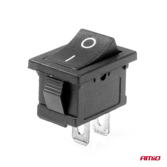 Amio - ΔΙΑΚΟΠΤΗΣ ON/OFF 3 ΕΠΑΦΩΝ 12V 20A 12mm x 19mm ΜΑΥΡΟΣ - 1 ΤΕΜ. (03082/AM)