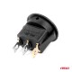 Amio - ΔΙΑΚΟΠΤΗΣ ON/OFF 3 ΕΠΑΦΩΝ 12/24V 20A ΣΤΡΟΓΓΥΛΟΣ ΜΕ ΚΙΤΡΙΝΟ ΦΩΤΙΣΜΟ - 1 ΤΕΜ. (03085/AM)