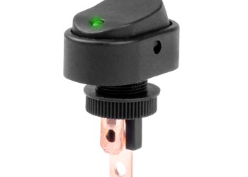 Amio - ΔΙΑΚΟΠΤΗΣ ON/OFF 3 ΕΠΑΦΩΝ ΜΕ LED ΠΡΑΣΙΝΟ 12/24V Φ12mm 30A ΜΕ ΣΠΕΙΡΩΜΑ ΟΒΑΛ - 1 ΤΕΜ. (03087/AM)