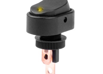 Amio - ΔΙΑΚΟΠΤΗΣ ON/OFF 3 ΕΠΑΦΩΝ ΜΕ LED ΚΙΤΡΙΝΟ 12/24V Φ12mm 30A ΜΕ ΣΠΕΙΡΩΜΑ ΟΒΑΛ - 1 ΤΕΜ. (03088/AM)