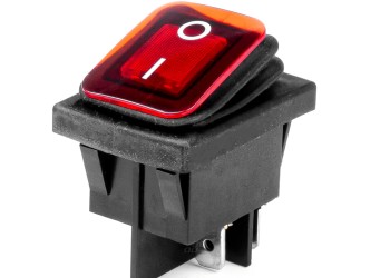 Amio - ΔΙΑΚΟΠΤΗΣ ON/OFF 4 ΕΠΑΦΩΝ 20A 12/24V ΚΟΚΚΙΝΟΣ ΦΩΤΙΣΜΟΣ ΟΡΘΟΓΩΝΙΟΣ - 1 ΤΕΜ. (03092/AM)