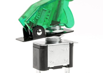 Amio - ΔΙΑΚΟΠΤΗΣ ΑΕΡΟΠΟΡΙΚΟΥ ΤΥΠΟΥ 2 ΘΕΣΕΩΝ ΜΕ ΠΡΑΣΙΝΟ ΚΑΠΑΚΙ & ΦΩΣ LED 12-24V - 1 TEM. (03093/AM)