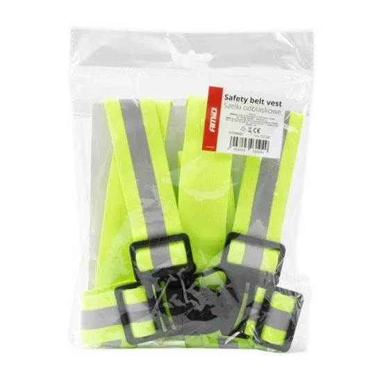 Amio - ΖΩΝΗ ΑΣΦΑΛΕΙΑΣ ΑΝΑΚΛΑΣΤΙΚΗ ΜΕ ΧΙΑΣΤΙ ΤΙΡΑΝΤΕΣ ΦΩΣΦΟΡΙΖΕ/ΠΟΛΥΕΣΤΕΡΙΚΟ - 1 TEM. (03104/AM)
