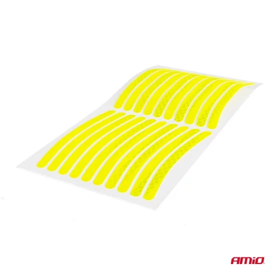 Amio - ΔΙΑΚΟΣΜΗΤΙΚΑ ΑΝΑΚΛΑΣΤΙΚΑ ΑΥΤΟΚΟΛΛΗΤΑ ΓΙΑ ΖΑΝΤΕΣ MOTO & ΑΥΤΟΚΙΝΗΤΩΝ ΦΩΣΦΟΡΙΖΕ ΚΙΤΡΙΝΑ 10x0,7cm - 20 TEM. (03112/AM)