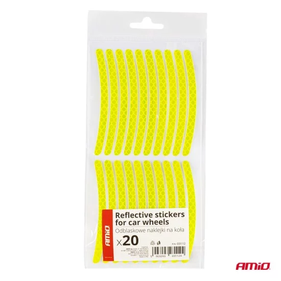Amio - ΔΙΑΚΟΣΜΗΤΙΚΑ ΑΝΑΚΛΑΣΤΙΚΑ ΑΥΤΟΚΟΛΛΗΤΑ ΓΙΑ ΖΑΝΤΕΣ MOTO & ΑΥΤΟΚΙΝΗΤΩΝ ΦΩΣΦΟΡΙΖΕ ΚΙΤΡΙΝΑ 10x0,7cm - 20 TEM. (03112/AM)
