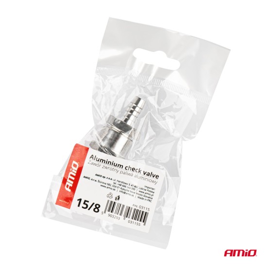 Amio - ΒΑΛΒΙΔΑ ΑΝΤΕΠΙΣΤΡΟΦΗΣ ΚΑΥΣΙΜΟΥ ΑΛΟΥΜΙΝΙΟΥ 8mm - 1 TEM. (03115/AM)