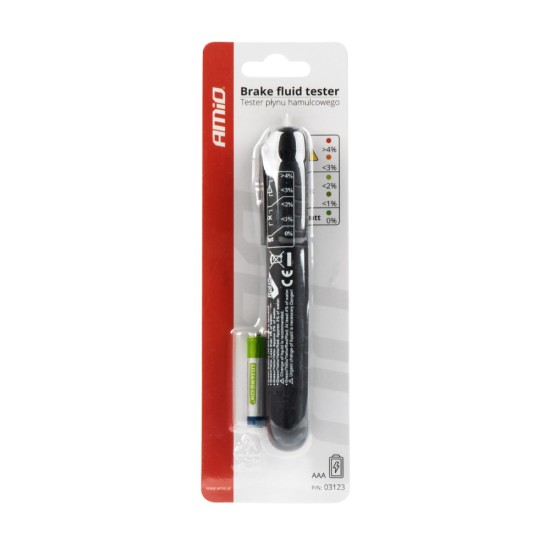 Amio - ΤΕΣΤΕΡ/ΜΕΤΡΗΤΗΣ ΠΕΡΙΕΚΤΙΚΟΤΗΤΑΣ ΥΓΡΩΝ ΦΡΕΝΩΝ (DOT 3/DOT 4/DOT 5/ DOT 5.1) - 1 TEM. (03123/AM)
