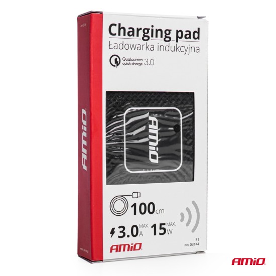 Amio - ΠΑΝΕΛ ΑΣΥΡΜΑΤΗΣ ΦΟΡΤΙΣΗΣ ΚΙΝΗΤΟΥ 3A 15W 158x78mm - 1 TEM. (03144/AM)