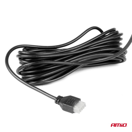 Amio - ΣΥΣΤΗΜΑ ΠΑΡΚΑΡΙΣΜΑΤΟΣ 12V ΜΕ 4 ΑΙΣΘΗΤΗΡΕΣ ΣΕ MAYΡΟ ΧΡΩΜΑ ΕΣΩΤΕΡΙΚΗΣ ΤΟΠΟΘΕΤΗΣΗΣ 16,5mm ΜΕ BUZZER (ΗΧΟ) ΚΑΙ ΟΘΟΝΗ LED 3D - 1 τεμ. (03190/AM)