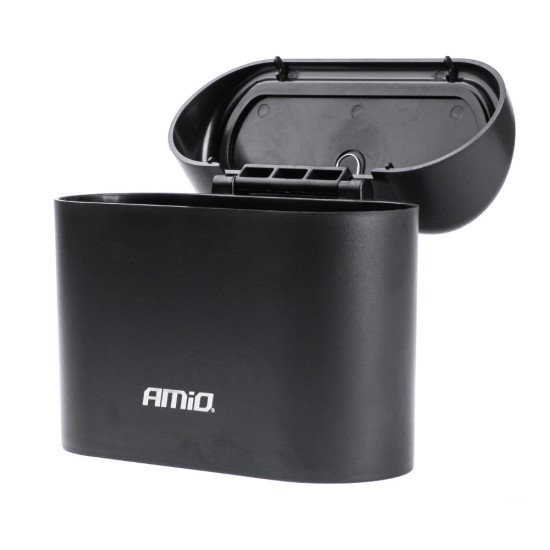 Amio - ΚΑΔΟΣ ΑΠΟΡΡΙΜΜΑΤΩΝ ΑΥΤΟΚΙΝΗΤΟΥ ΜΕ ΚΑΠΑΚΙ PUSH-BUTTON ΜΑΥΡΟ 155x65x140mm - 1 TEM. (03235/AM)