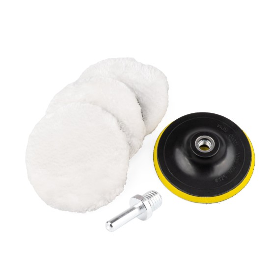 Amio - ΣΦΟΥΓΓΑΡΙΑ ΓΥΑΛΙΣΜΑΤΟΣ VELCRO ΜΕ ΔΙΣΚΟ ΤΡΙΒΕΙΟΥ ΓΙΑ ΔΡΑΠΑΝΑ 125mm ΚΑΙ ΑΝΤΑΠΤΟΡΑΣ Μ14 - 3 TEM. (03236/AM)