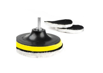 Amio - ΣΦΟΥΓΓΑΡΙΑ ΓΥΑΛΙΣΜΑΤΟΣ VELCRO ΜΕ ΔΙΣΚΟ ΤΡΙΒΕΙΟΥ ΓΙΑ ΔΡΑΠΑΝΑ 125mm ΚΑΙ ΑΝΤΑΠΤΟΡΑΣ Μ14 - 3 TEM. (03236/AM)