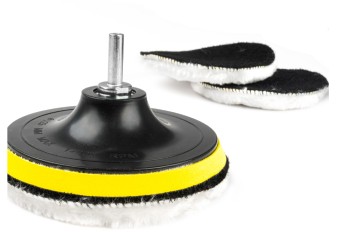 Amio - ΣΦΟΥΓΓΑΡΙΑ ΓΥΑΛΙΣΜΑΤΟΣ VELCRO ΜΕ ΔΙΣΚΟ ΤΡΙΒΕΙΟΥ ΓΙΑ ΔΡΑΠΑΝΑ 125mm ΚΑΙ ΑΝΤΑΠΤΟΡΑΣ Μ14 - 3 TEM. (03236/AM)