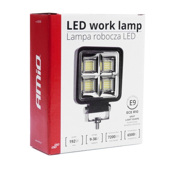 Amio - ΠΡΟΒΟΛΕΑΣ ΕΡΓΑΣΙΑΣ WORKING LAMP LED 64xSMD 192W 6.500K 7200lm 9-36V 110x110x35mm AWL38 - 1 TEM. (03249/AM)