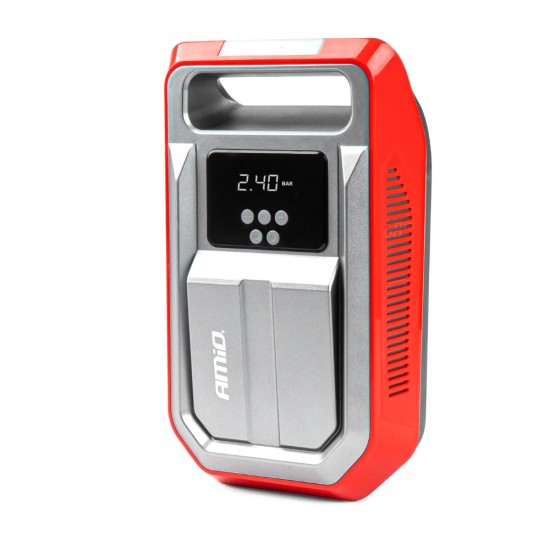 Amio - ΚΟΜΠΡΕΣΕΡ ΑΕΡΑ ΕΛΑΣΤΙΚΩΝ 12V 120W 140psi 10bar ΜΕ ΦΙΣ ΑΝΑΠΤΗΡΑ LED ΦΑΚΟ ΚΑΙ ΟΘΟΝΗ LCD - 1 TEM. (03268/AM)